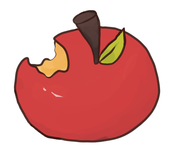 Pomme croquée